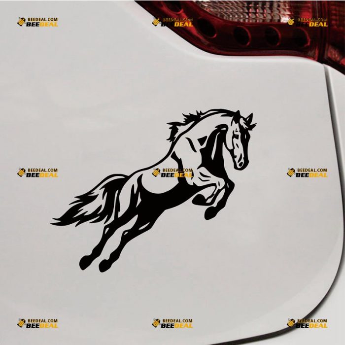 Horse Sticker Decal Vinyl, Running, Animal – Custom Choose Size Color – For Car Laptop Window Boat – Die Cut No Background