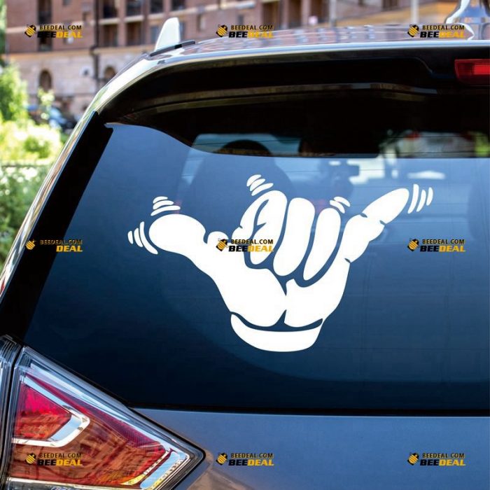 Shaka Sticker Decal Vinyl, Hang Loose Sign Symbol, Hand Gesture, Hawaii Life – Custom Choose Size Color – For Car Laptop Window Boat – Die Cut No Background 062331516