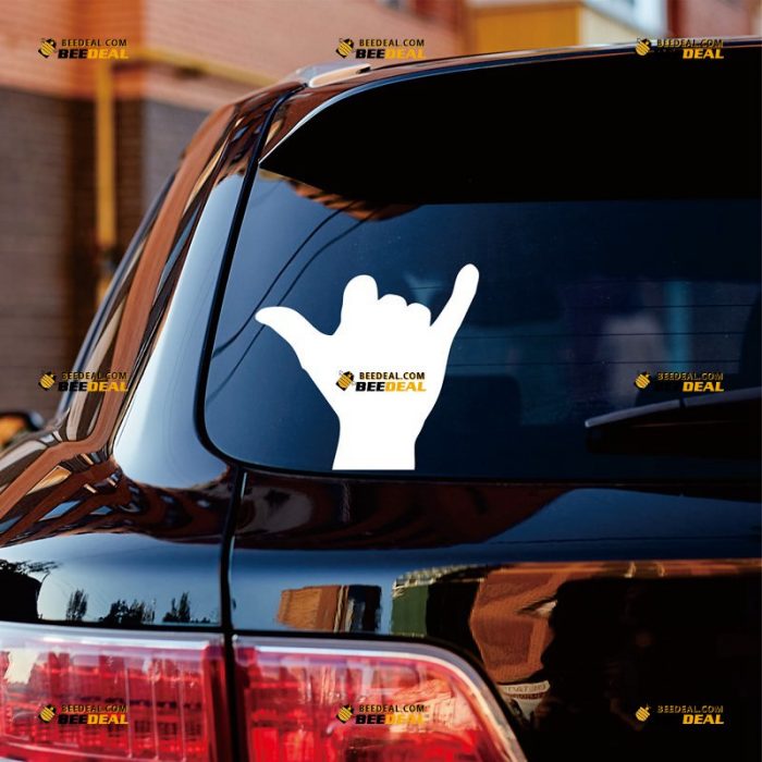 Shaka Sticker Decal Vinyl, Hand Gesture, Hang Loose Sign Symbol, Hawaii Life – Custom Choose Size Color – For Car Laptop Window Boat – Die Cut No Background 062331515