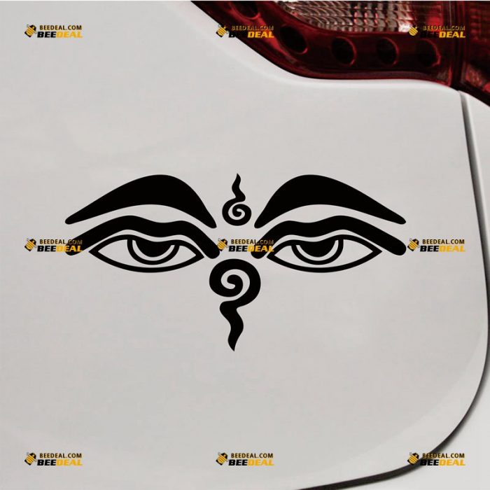 Buddha Eyes Sticker Decal Vinyl, Nepal, Buddhism – Custom Choose Size Color – For Car Laptop Window Boat – Die Cut No Background 061631441