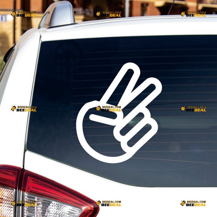 Chopped Hand Gesture Sticker Decal Vinyl – Custom Choose Size Color – For Car Laptop Window Boat – Die Cut No Background