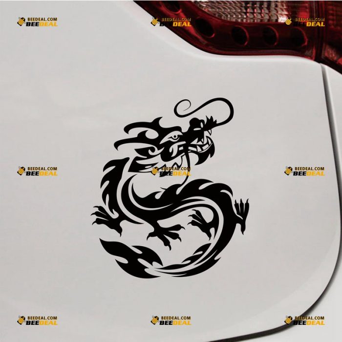 Chinese Dragon Sticker Decal Vinyl, Oriental Dragon – Custom Choose Size Color – For Car Laptop Window Boat – Die Cut No Background 061631437