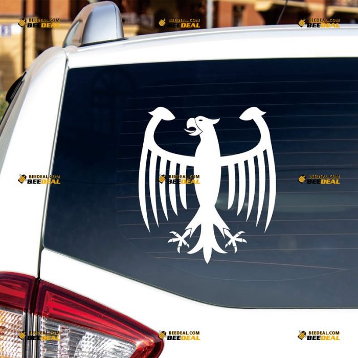 German Eagle Sticker Decal Vinyl, Germany Coat Of Arms Deutschland – Custom Choose Size Color – For Car Laptop Window Boat – Die Cut No Background 062031704