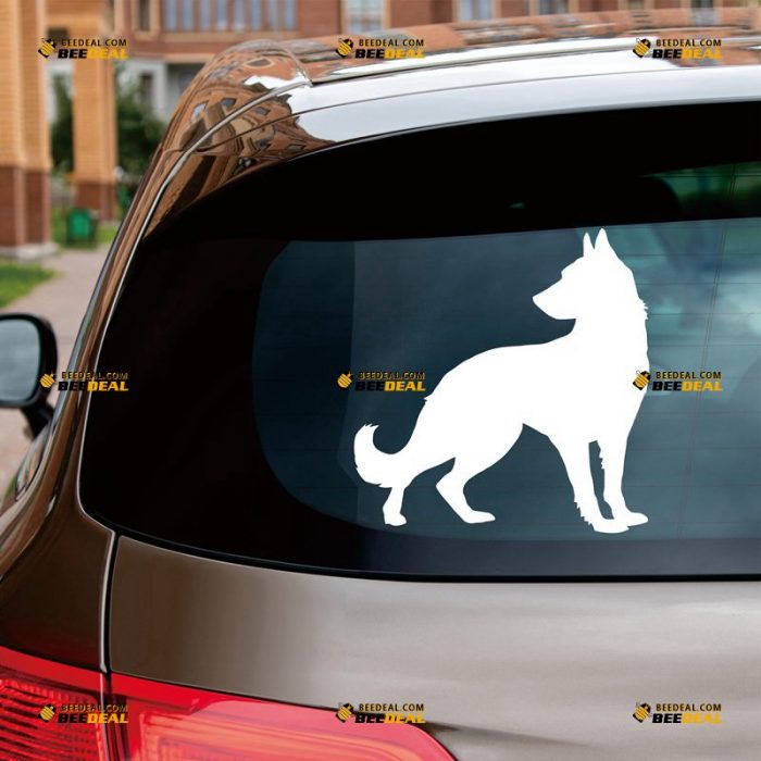 German Shepherd Sticker Decal Vinyl, K9 Unit Police Dog – Custom Choose Size Color – For Car Laptop Window Boat – Die Cut No Background 062031658