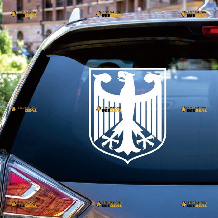 German Coat Of Arms Sticker Decal Vinyl, Germany Deutschland Eagle – Custom Choose Size Color – For Car Laptop Window Boat – Die Cut No Background 062031545