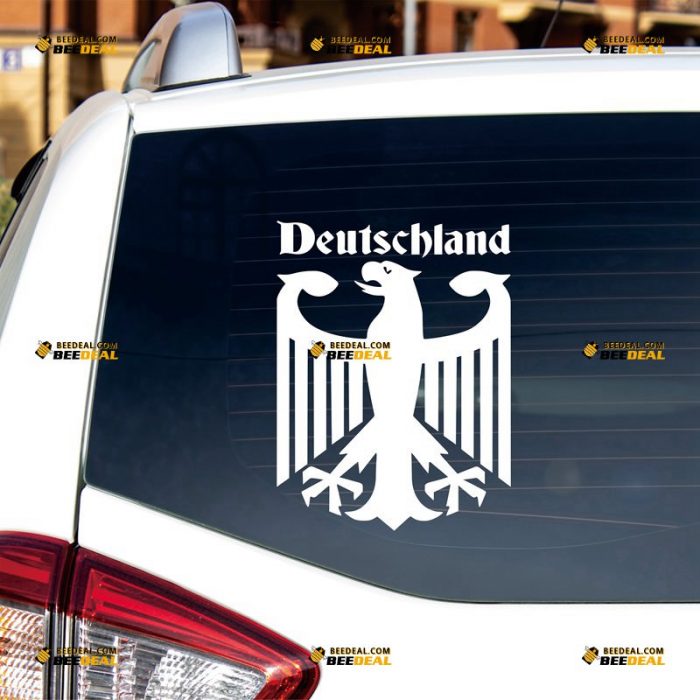 German Eagle Sticker Decal Vinyl, Coat Of Arms of Deutschland Germany – Custom Choose Size Color – For Car Laptop Window Boat – Die Cut No Background 062031543