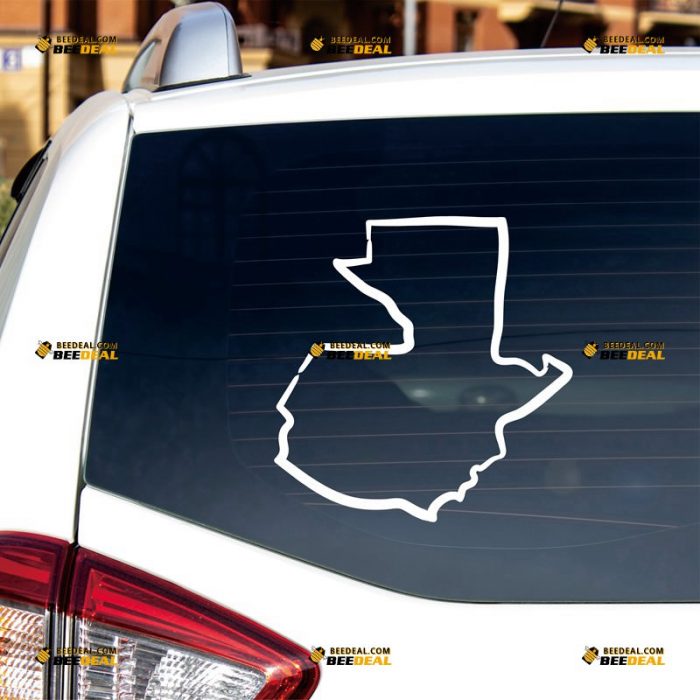 Guatemala Sticker Decal Vinyl, Map Outline Silhouette, Home Pride – Custom Choose Size Color – For Car Laptop Window Boat – Die Cut No Background