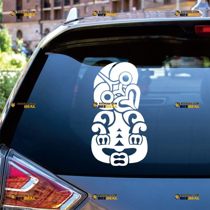 Maori Sticker Decal Vinyl, Hei-Tiki, New Zealand – Custom Choose Size Color – For Car Laptop Window Boat – Die Cut No Background 082501