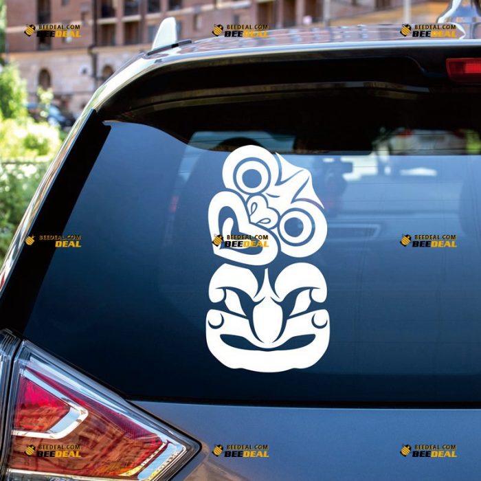 Maori Sticker Decal Vinyl, Hei-Tiki, New Zealand – Custom Choose Size Color – For Car Laptop Window Boat – Die Cut No Background 082502