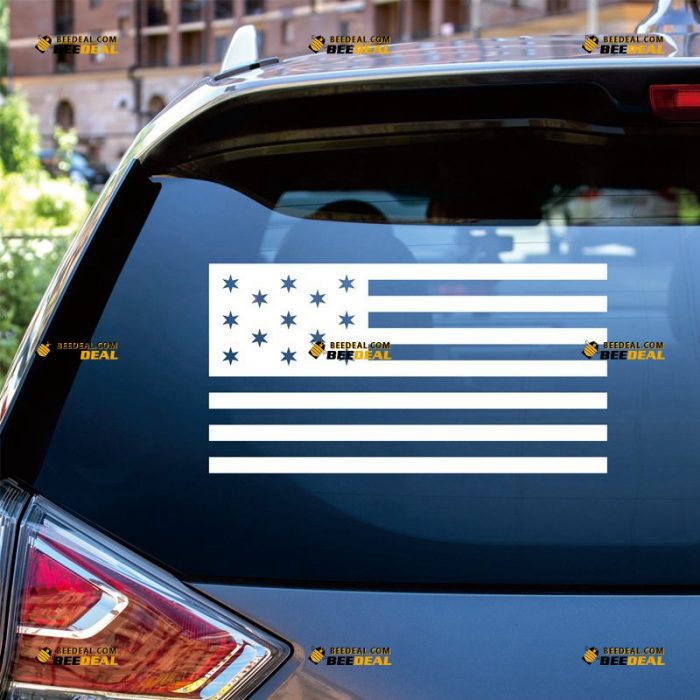 Hopkinson Flag Sticker Decal Vinyl, American – Custom Choose Size Color – For Car Laptop Window Boat – Die Cut No Background