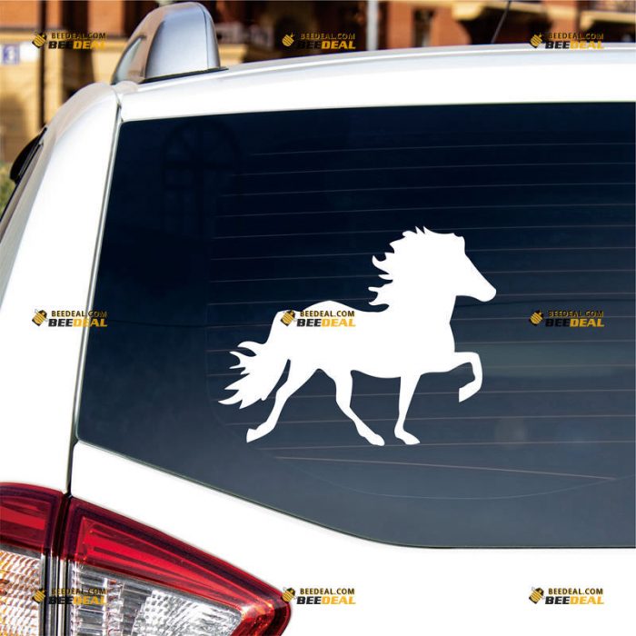 Icelandic Horse Sticker Decal Vinyl, Iceland Horse Silhouette – Custom Choose Size Color – For Car Laptop Window Boat – Die Cut No Background