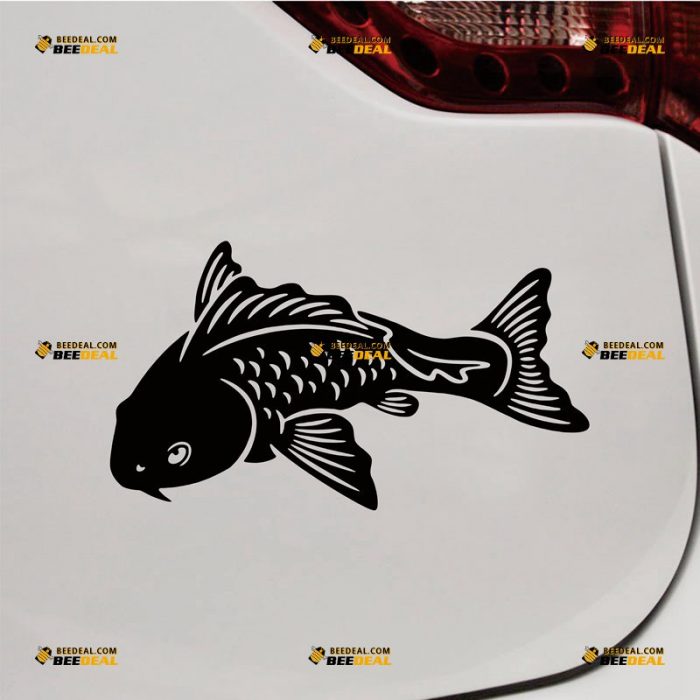 Koi Sticker Decal Vinyl, Japanese Fish, Chinese – Custom Choose Size Color – For Car Laptop Window Boat – Die Cut No Background 062231035