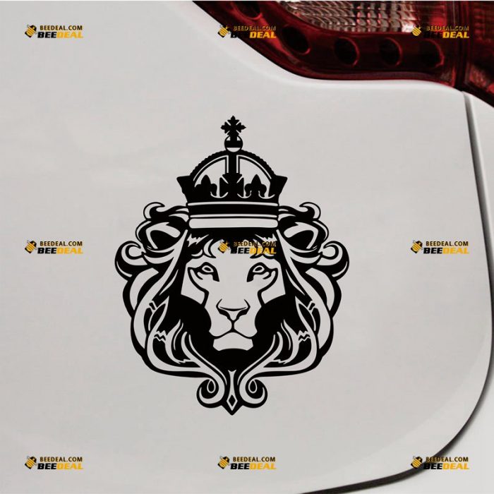 Lion Of Judah Sticker Decal Vinyl, Crown Head, Rasta Rastafari, Jamaica Ethiopia – Custom Choose Size Color – For Car Laptop Window Boat – Die Cut No Background 062032229