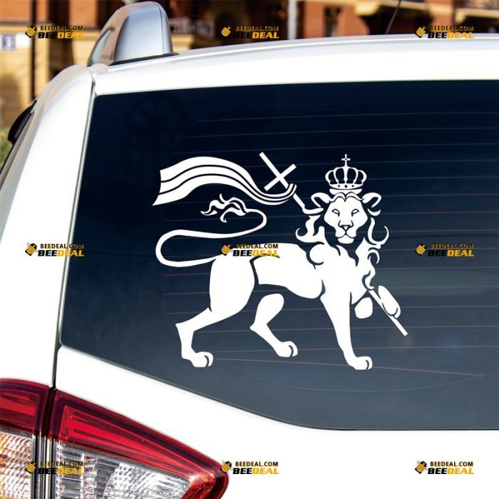 Lion Of Judah Sticker Decal Vinyl, Rasta Rastafari, Jamaica Ethiopia – Custom Choose Size Color – For Car Laptop Window Boat – Die Cut No Background 062032226