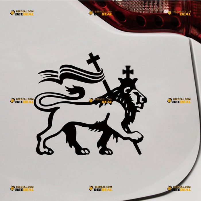 Lion Of Judah Sticker Decal Vinyl, Rasta Rastafari, Jamaica Ethiopia – Custom Choose Size Color – For Car Laptop Window Boat – Die Cut No Background 062032224