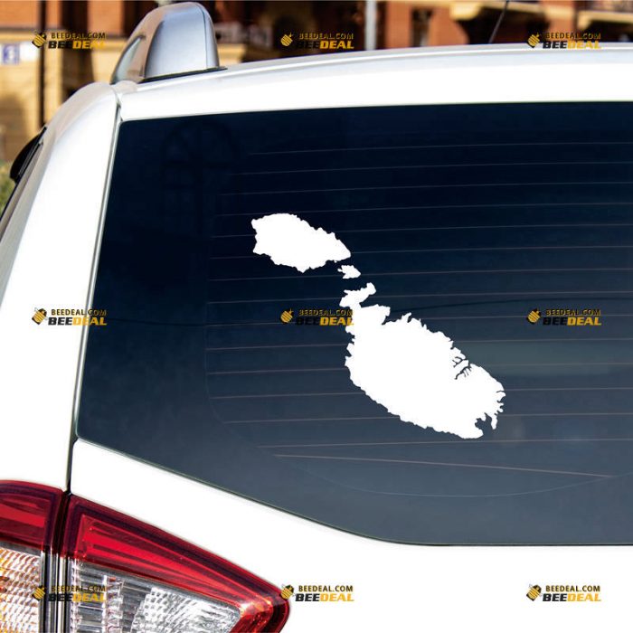 Maltese Map Sticker Decal Vinyl, Malta Outline – Custom Choose Size Color – For Car Laptop Window Boat – Die Cut No Background 061532307