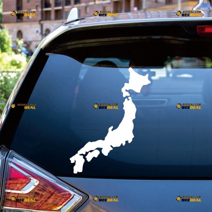 Japanese Map Sticker Decal Vinyl, Japan Outline JDM – Custom Choose Size Color – For Car Laptop Window Boat – Die Cut No Background