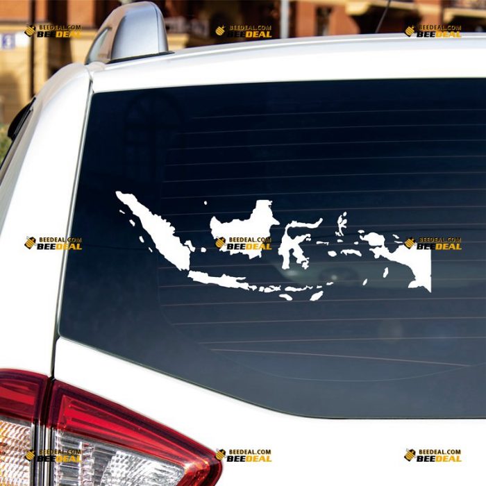 Indonesia Map Sticker Decal Vinyl, Indonesian Outline, Home Pride – Custom Choose Size Color – For Car Laptop Window Boat – Die Cut No Background