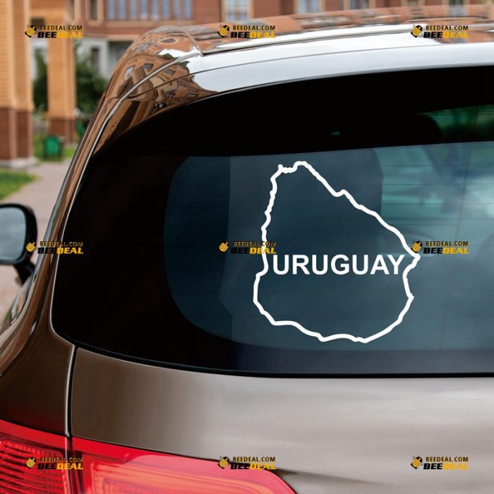 Uruguay Map Sticker Decal Vinyl, Uruguayan Country Outline, Home Pride – Custom Choose Size Color – For Car Laptop Window Boat – Die Cut No Background