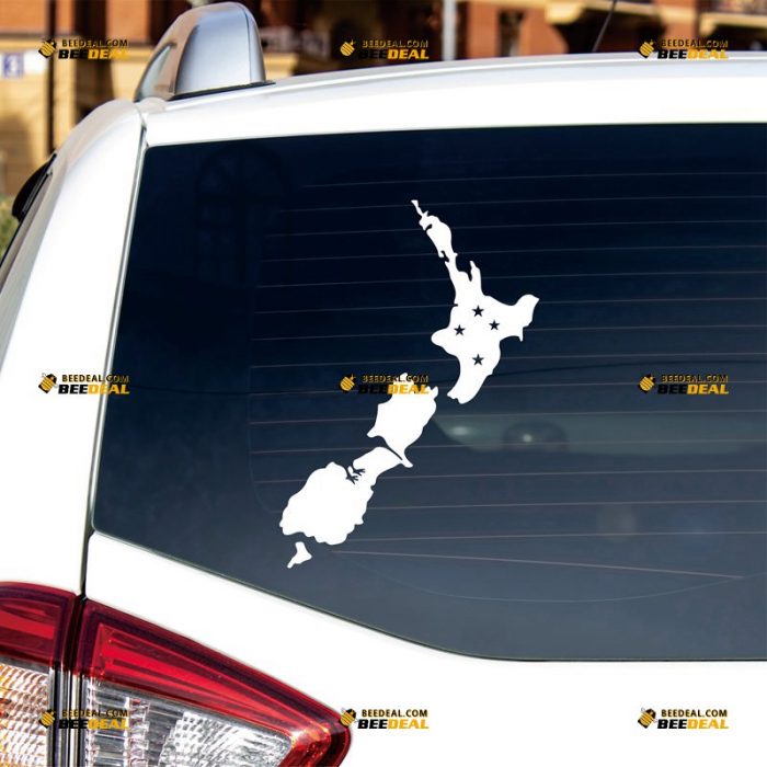 New Zealand Sticker Decal Vinyl, Map Outline, Flag, Kiwi – Custom Choose Size Color – For Car Laptop Window Boat – Die Cut No Background 062032030