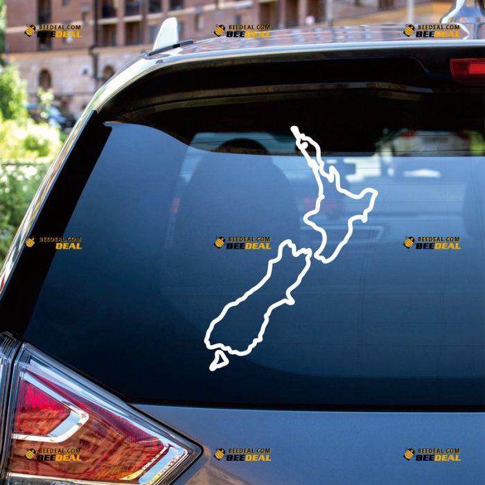 New Zealand Sticker Decal Vinyl, Map Outline, Kiwi – Custom Choose Size Color – For Car Laptop Window Boat – Die Cut No Background 062032029