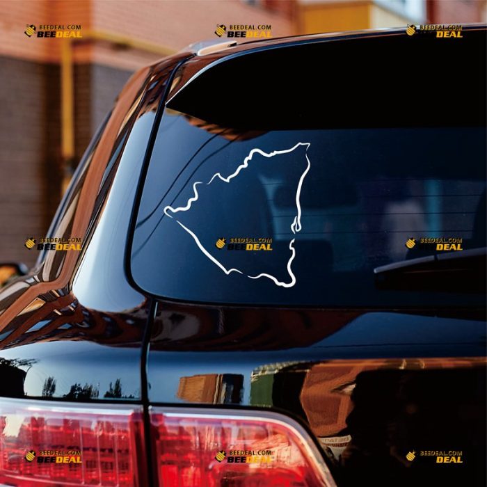 Nicaragua Sticker Decal Vinyl, Map Outline Silhouette – Custom Choose Size Color – For Car Laptop Window Boat – Die Cut No Background 062032027