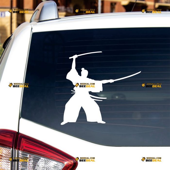 Samurai Sticker Decal Vinyl, Japanese – Custom Choose Size Color – For Car Laptop Window Boat – Die Cut No Background 061631123