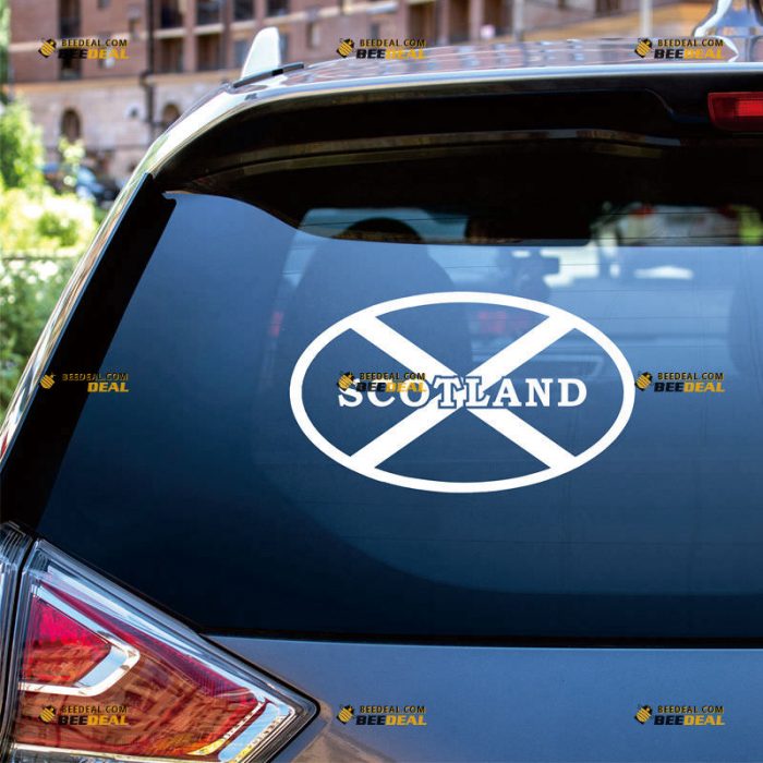 Scotland Sticker Decal Vinyl, Scottish Oval, St Andrew – Custom Choose Size Color – For Car Laptop Window Boat – Die Cut No Background