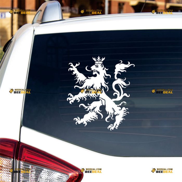 Scottish Lion Sticker Decal Vinyl, Scotland Lion Rampant, Crown – Custom Choose Size Color – For Car Laptop Window Boat – Die Cut No Background 061932318