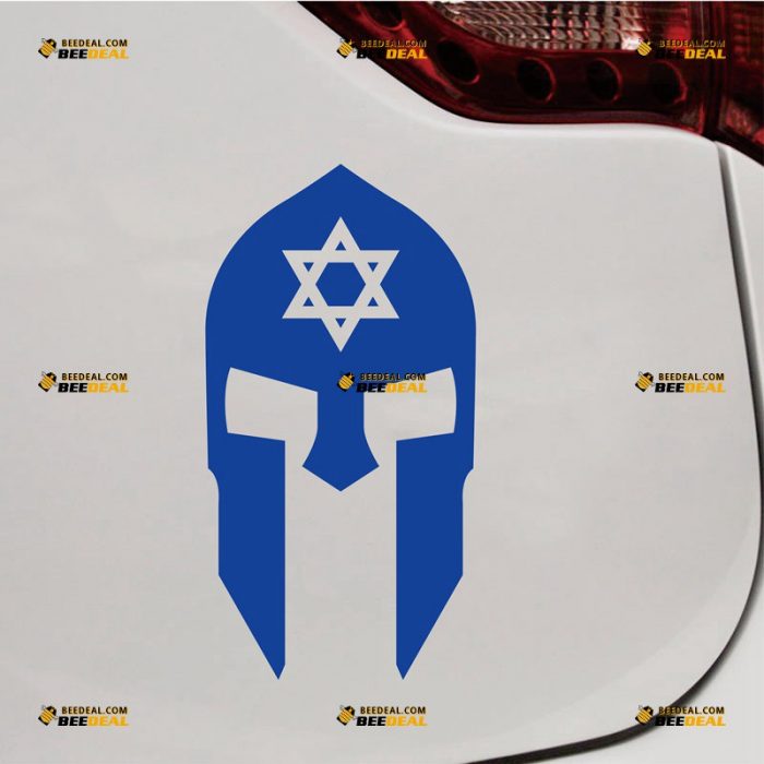 Israel Sticker Decal Vinyl, Jew Star Of David, Spartan Helmet, Sparta Molon Labe – Custom Choose Size Color – For Car Laptop Window Boat – Die Cut No Background