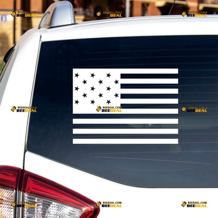 Star-Spangled Banner Flag Sticker Decal Vinyl, Great Garrison Flag, 15 Stars Stripe USA 1795-1818 – Custom Choose Size Color – For Car Laptop Window Boat – Die Cut No Background