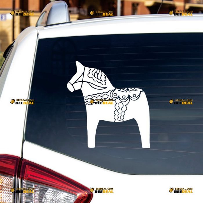 Dala Horse Sticker Decal Vinyl, Swedish, Single Color – Custom Choose Size Color – For Car Laptop Window Boat – Die Cut No Background 061631512