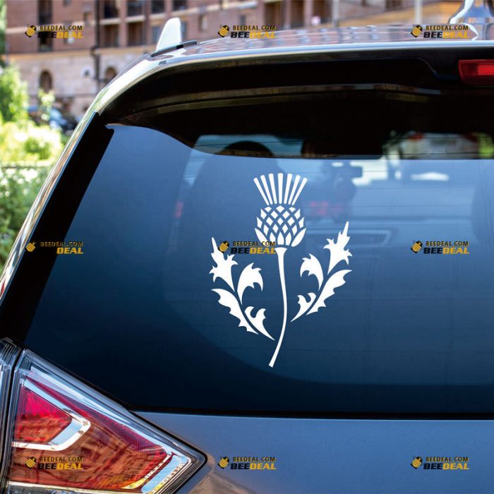 Thistle Sticker Decal Vinyl, Scottish Flower – Custom Choose Size Color – For Car Laptop Window Boat – Die Cut No Background 061930110