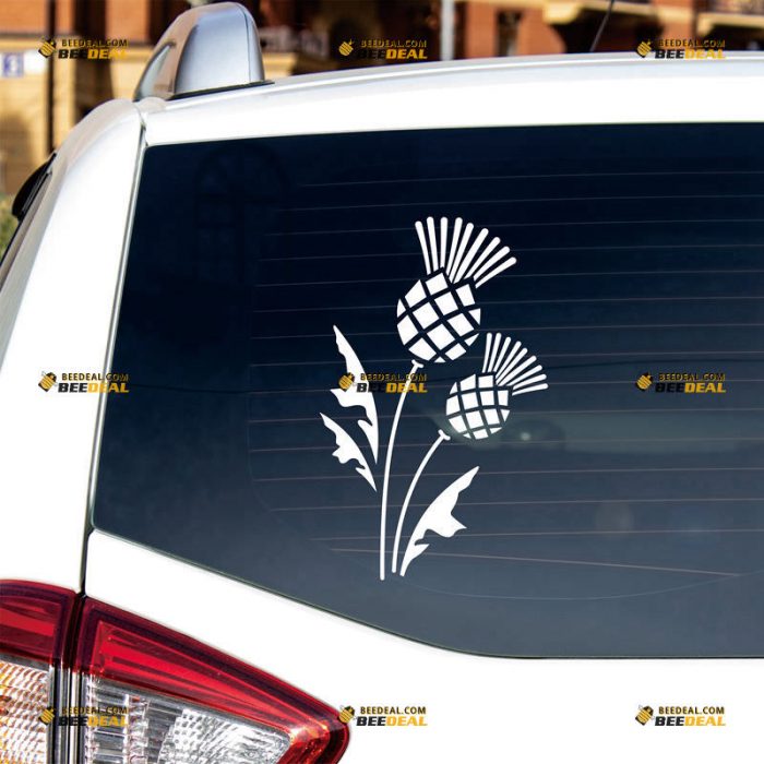 Thistle Sticker Decal Vinyl, Scottish Flower – Custom Choose Size Color – For Car Laptop Window Boat – Die Cut No Background 061932333