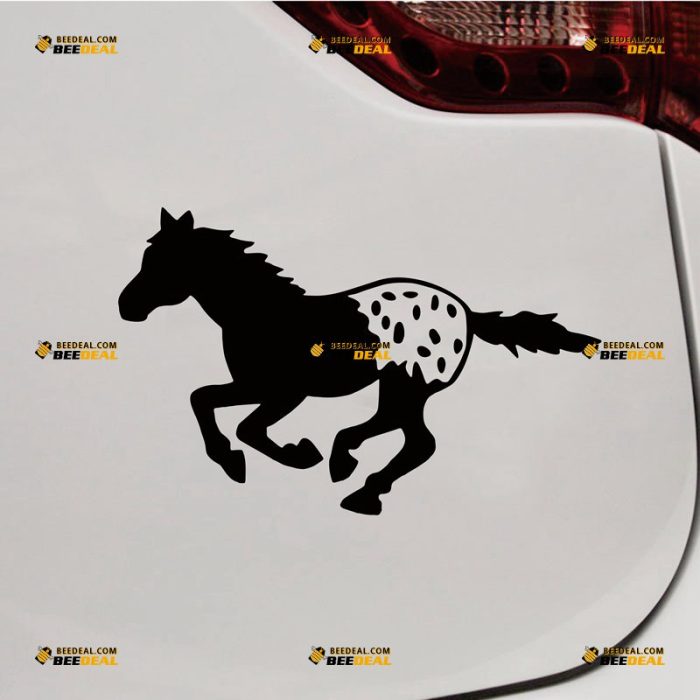 Appaloosa Horse Sticker Decal Vinyl America Running – Custom Choose Size Color – For Car Laptop Window Boat – Die Cut No Background 082303