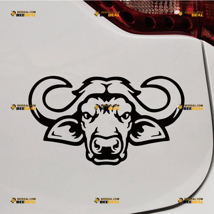 Buffalo Sticker Decal Vinyl Head Native American – Custom Choose Size Color – For Car Laptop Window Boat – Die Cut No Background