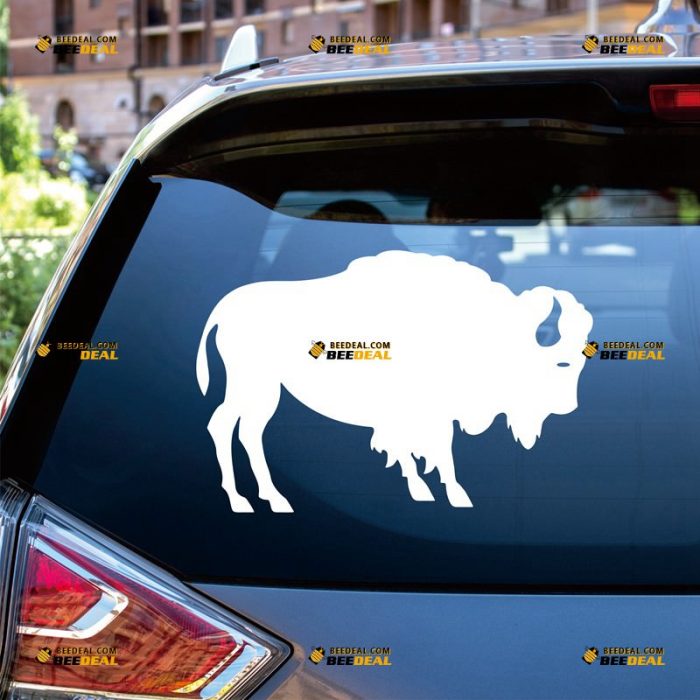 Buffalo Symbol Sticker Decal Vinyl Native American – Custom Choose Size Color – For Car Laptop Window Boat – Die Cut No Background