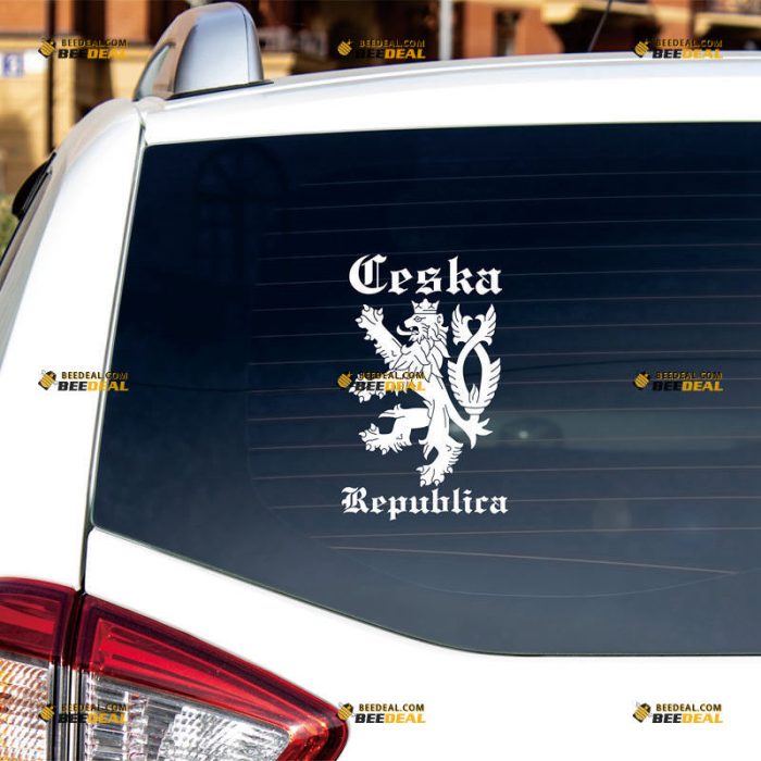 Czech Sticker Decal Vinyl, CESKA Czechs Lion – Custom Choose Size Color – For Car Laptop Window Boat – Die Cut No Background