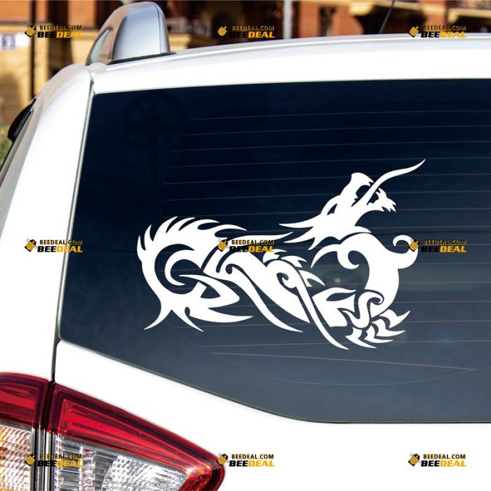 Chinese Dragon Sticker Decal Vinyl East Asian Dragon – Custom Choose Size Color – For Car Laptop Window Boat – Die Cut No Background 082302