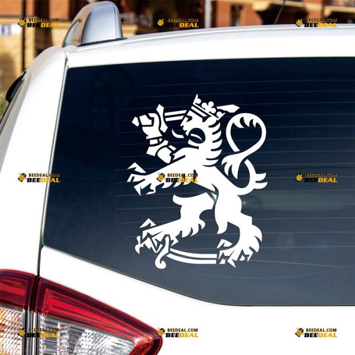 Finnish Suomi Lion Sticker Decal Vinyl Coat Of Arms Of Finland – Custom Choose Size Color – For Car Laptop Window Boat – Die Cut No Background 083001