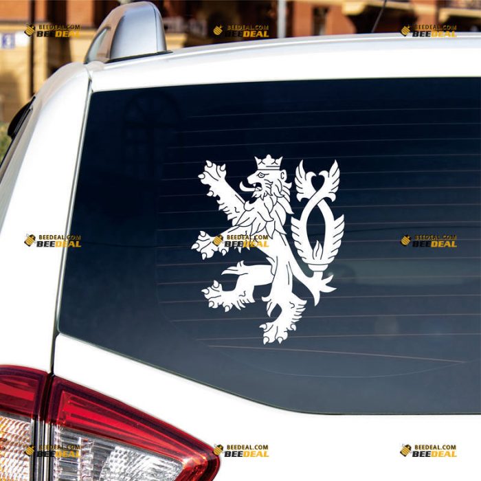 Czech Sticker Decal Vinyl, Czechs Lion – Custom Choose Size Color – For Car Laptop Window Boat – Die Cut No Background 212022