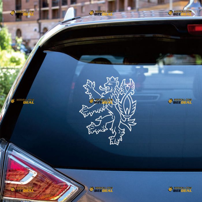 Czech Sticker Decal Vinyl, Czechs Lion – Custom Choose Size Color – For Car Laptop Window Boat – Die Cut No Background 212024