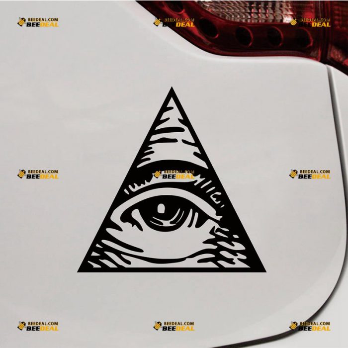 Eye Of Providence Sticker Decal Vinyl All Seeing Eye Of God – Custom Choose Size Color – For Car Laptop Window Boat – Die Cut No Background