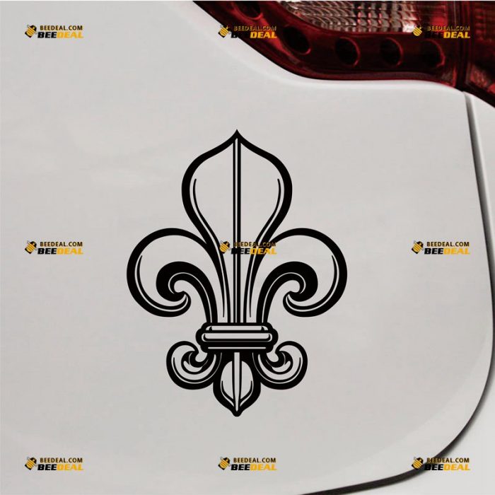 Fleur De Lis Sticker Decal Vinyl French France – Custom Choose Size Color – For Car Laptop Window Boat – Die Cut No Background 083102