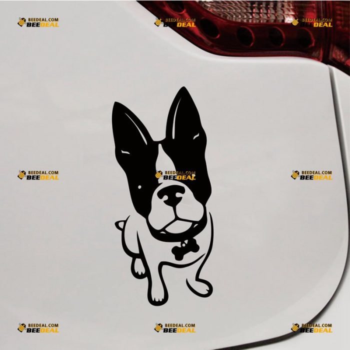 French Bulldog Sticker Decal Vinyl Dog Puppy – Custom Choose Size Color – For Car Laptop Window Boat – Die Cut No Background 083101c