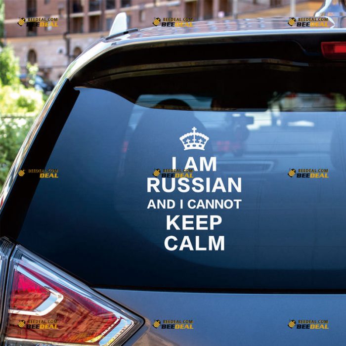 Funny Russian Putin Sticker Decal Vinyl, I Am Russian And I Cannot Keep Calm – Custom Choose Size Color – For Car Laptop Window Boat – Die Cut No Background