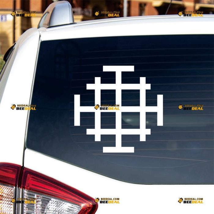 Jerusalem Cross Sticker Decal Vinyl Five-Fold Cross – Custom Choose Size Color – For Car Laptop Window Boat – Die Cut No Background