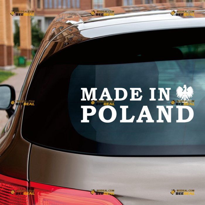 Made In Poland Sticker Decal Vinyl Polish Eagle Polska – Custom Choose Size Color – For Car Laptop Window Boat – Die Cut No Background