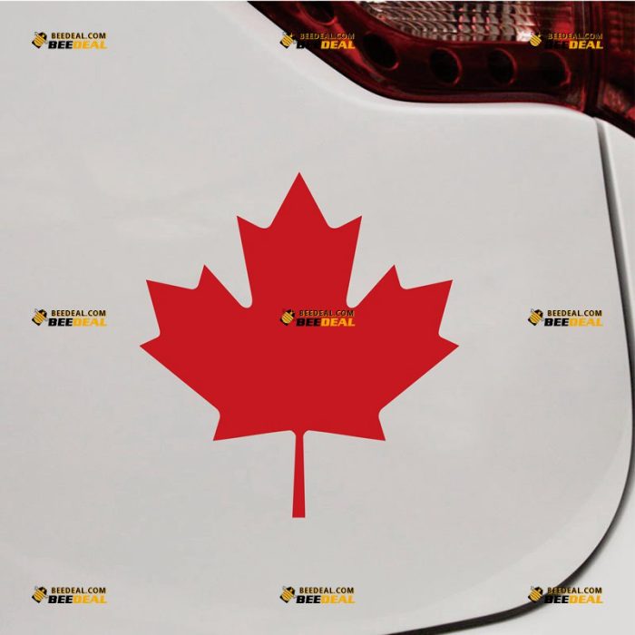 Maple Leaf Sticker Decal Vinyl Canada Canadian Flag – Custom Choose Size Color – For Car Laptop Window Boat – Die Cut No Background