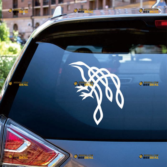 Odin Raven Sticker Decal Vinyl, Viking, Norse, Celtic Knot – Custom Choose Size Color – For Car Laptop Window Boat – Die Cut No Background 061532234